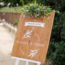 Panneau mariage personnalisable - Bois Design Olivier