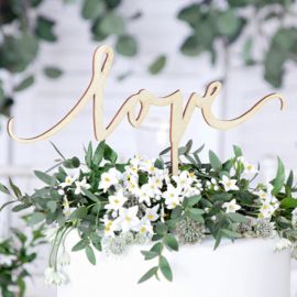 Cake topper en bois Love