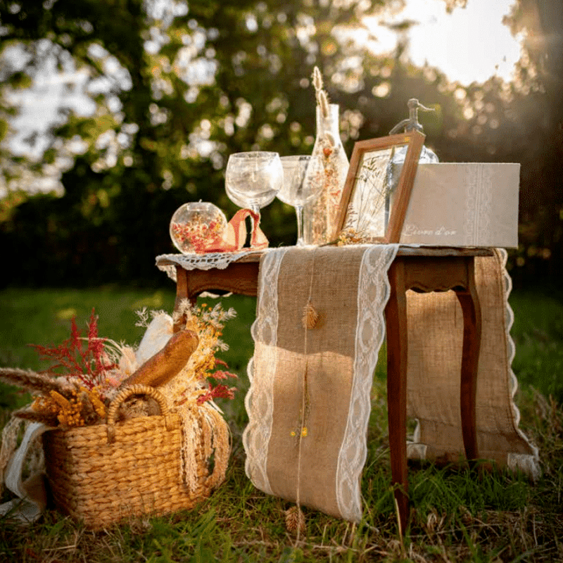 Chemin de Table en Toile de Jute