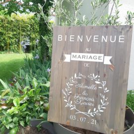 Panneau mariage bois - Provence