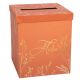 Urne terracotta embosse or