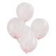 Ballons remplis de confettis de perles rose pastel