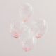 Ballons remplis de confettis de perles rose pastel