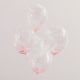 Ballons remplis de confettis de perles rose pastel