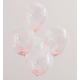 Ballons remplis de confettis de perles rose pastel