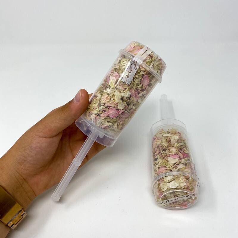 Confettis mariage fleurs push pop - rose clair - MODERN CONFETTI
