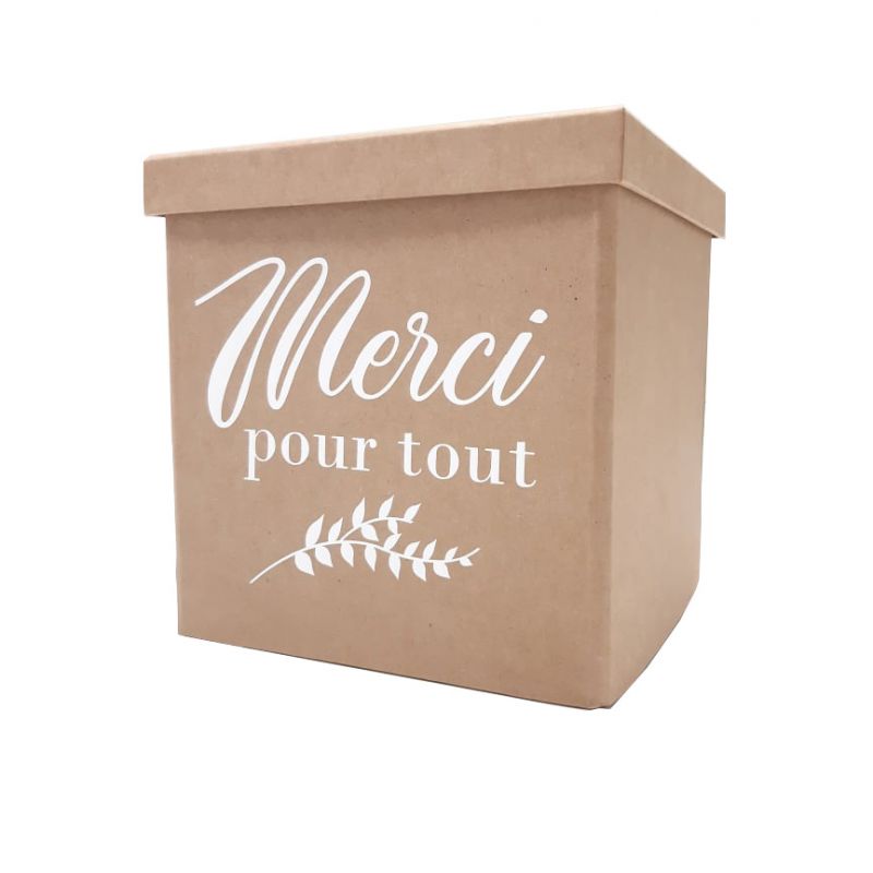 boite blanche carton et kraft