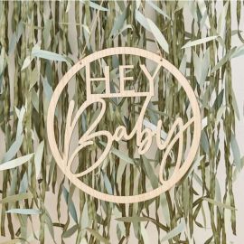 Cercle en bois "Hey Baby"