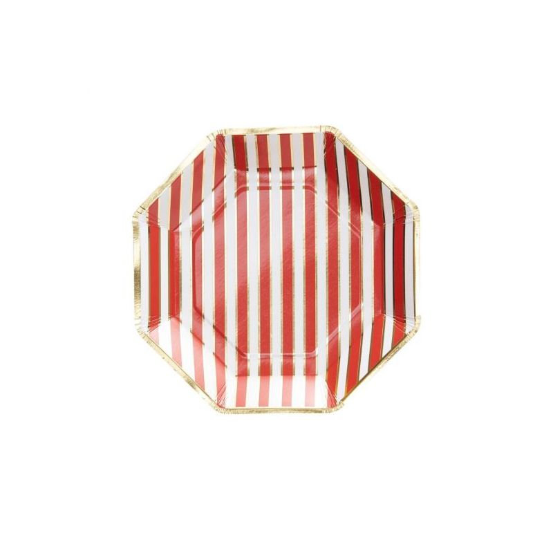 10pcs Fête de Noël Vaisselle Jetable Ensemble Drôle Rouge Voiture Père Noël  Motif Assiette Serviette Joyeux Noël Décor