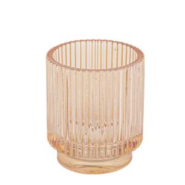 Petit bougeoir apothicaire verre fumé