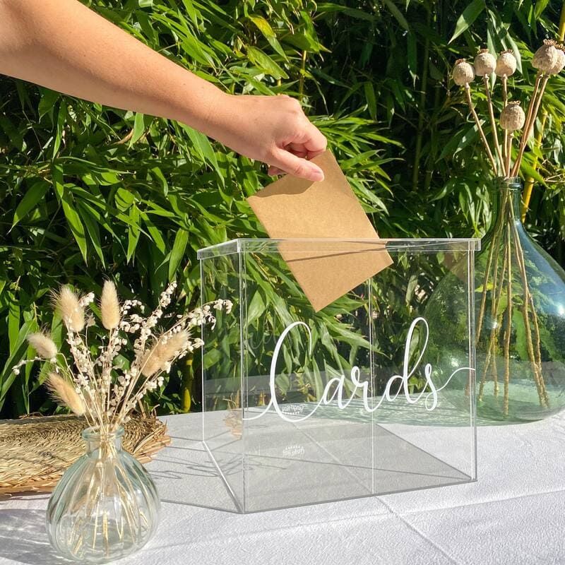 Urne en plexiglas de mariage personnalisée - Laurie Déco et lumières