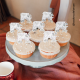 Cupcake toppers baby shower "hey baby"