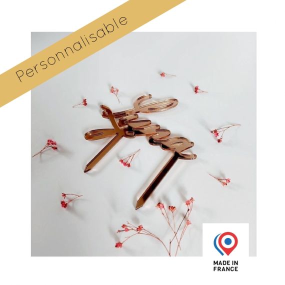 Cake topper prénom - personnalisable