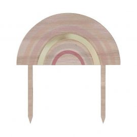 Cake topper arc-en-ciel en bois et plexiglas