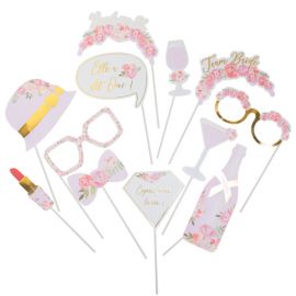 Accessoires photobooth EVJF fleuri