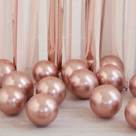 Arche de ballon rose gold et fushia