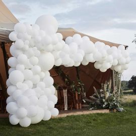 Arche de ballons organiques blanc x200