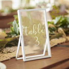 Cadre double verres transparent et blanc