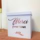 Urne de mariage rose gold "merci pour tout"