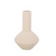 Vase strié moderne beige crème en poterie