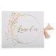 Livre d'or pampa et fleurs - blush et or