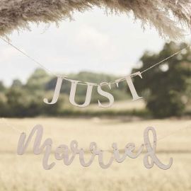 Guirlande mariage en bois "Just Married"