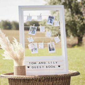 Cadre photo personnalisé de cérémonie de mariage avec sable