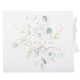 Livre d'or avec motif eucalyptus sauge, blanc et or