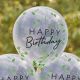 Ballons confettis "Happy Birthday"