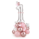 Bouquet de ballons Numéro ''1'', rose et argent