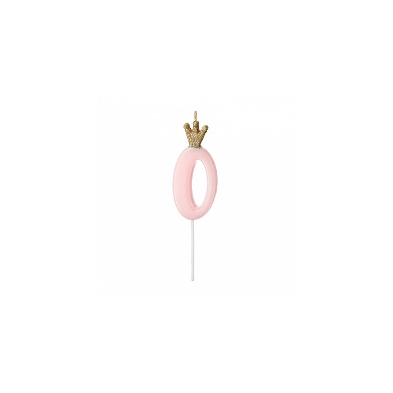 Bougie Chiffre Rose Champagne N° 2 - Anniversaire Fille - 1.55€