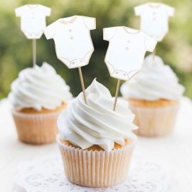 cupcake topper gender reveal bodie x10