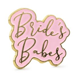 Pin's badge EVJF copine de la mariée "bride's babes"