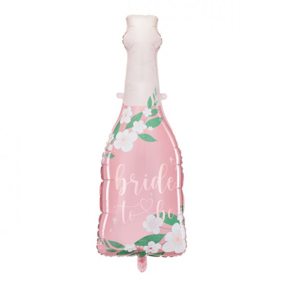 Ballon bouteille EVJF rose "bride to be"
