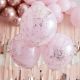 Ballons confettis rose gold double paroies