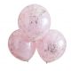Ballons confettis rose gold double paroies