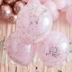 Ballons confettis rose gold double paroies