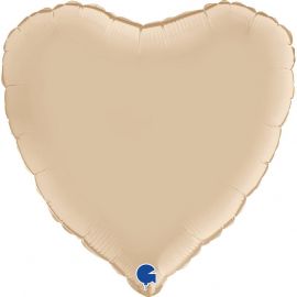 Ballon cœur beige crème