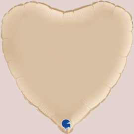 Ballon cœur beige crème