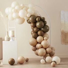 Arche de ballons vert sauge, nude et blanc x 70 - MODERN CONFETTI