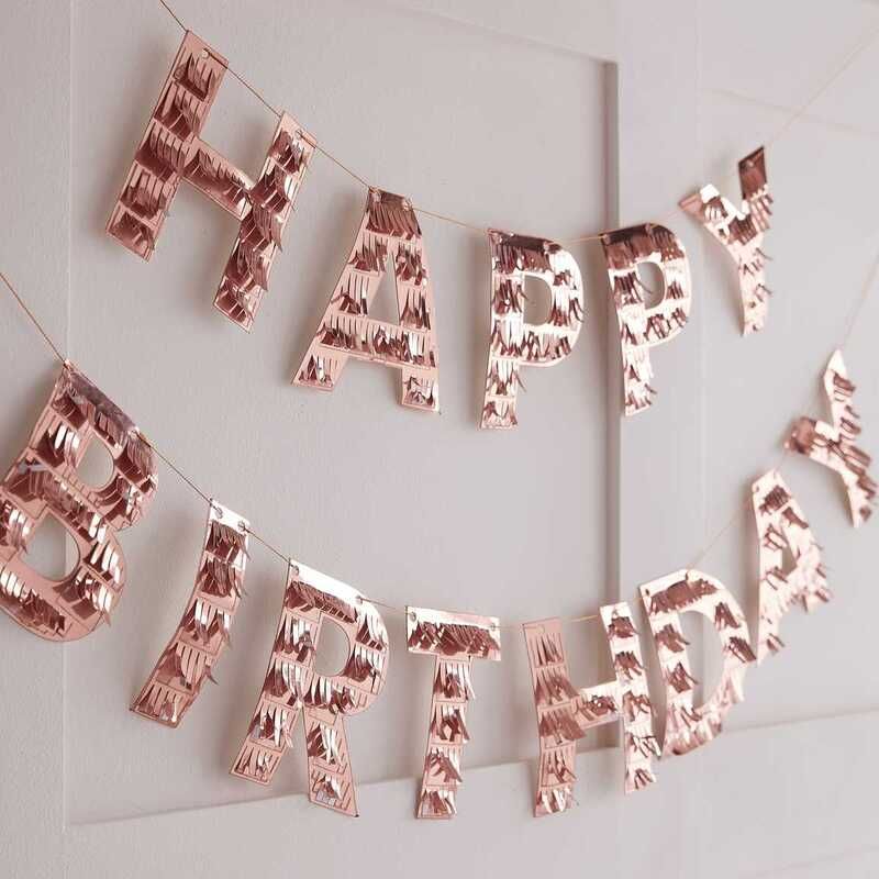 Gobelets rose gold à franges x8 - MODERN CONFETTI