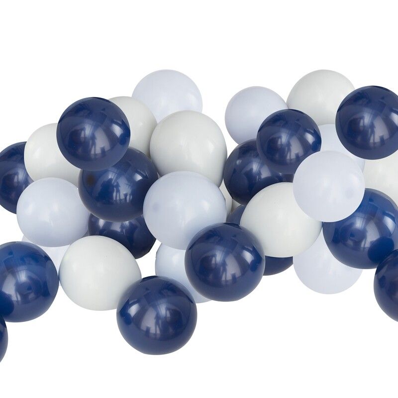 Ballons bleu marine, clair et gris x40 - MODERN CONFETTI