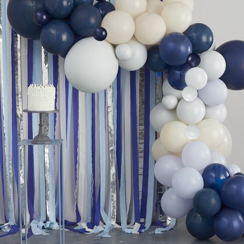 Kit arche à ballons Bleu (107 Ballons)