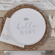 Assiettes babyshower Hello baby