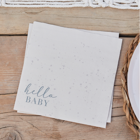 Serviettes babyshower Hello baby