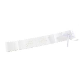Echarpe EVJF pour la future mariée blanc et or