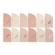 12 Marque-Tables Curve Nude, Blush, Terracotta et Or