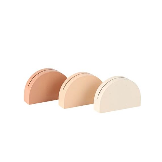 12 Marque-Tables Curve Nude, Blush, Terracotta et Or
