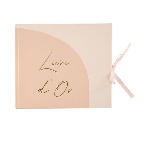 Livre d'or mariage beige et terracotta