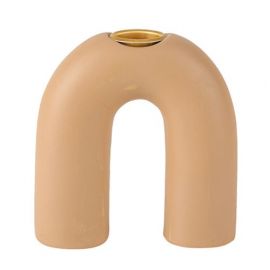 Bougeoir en céramique arrondi nude